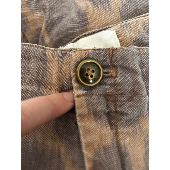 Anthropologie Tamarind Brown Oversize Leopard Print Linen Blend Jogg - Picture 7 of 10